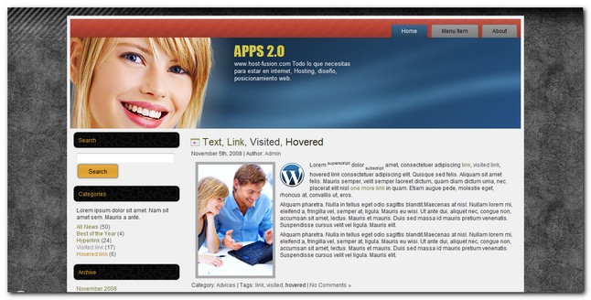 Plantilla para wordpress apps 2.0
