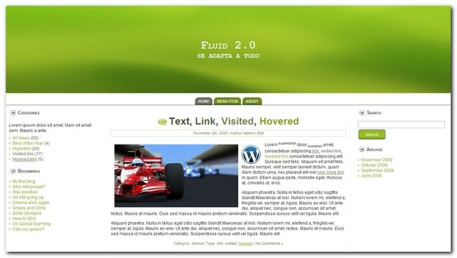 Fluid 2.0 nuevo theme para wordpress 3.0 Fluid 2.0 nuevo theme para wordpress 3.0