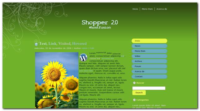 Nuevo theme para WordPress Shopper 2.0
