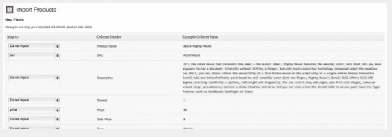 interfaz Product CSV Import Suite