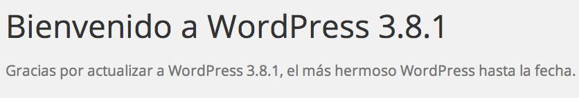 WordPress 3.8.1
