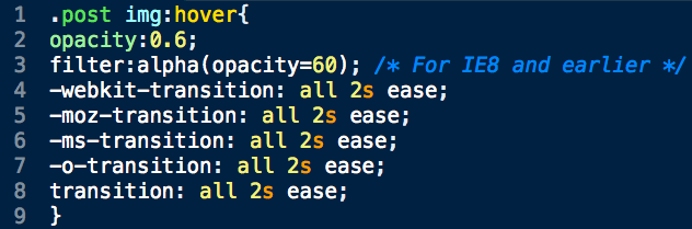 css fade transición