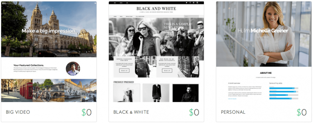 Themes gratuitos para WordPress