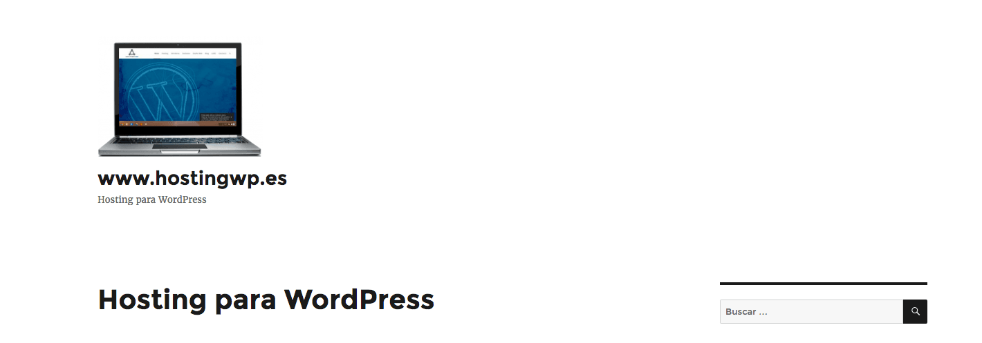 WordPress con logotipo