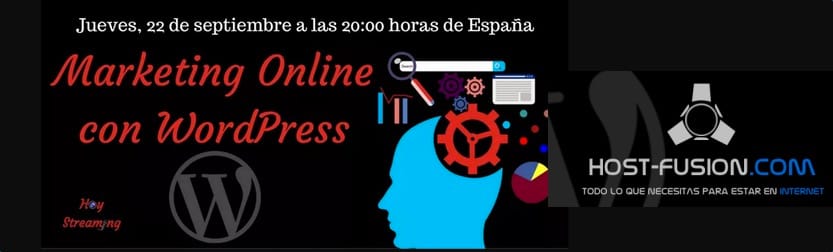 Webinar gratuito marketing online con WordPress