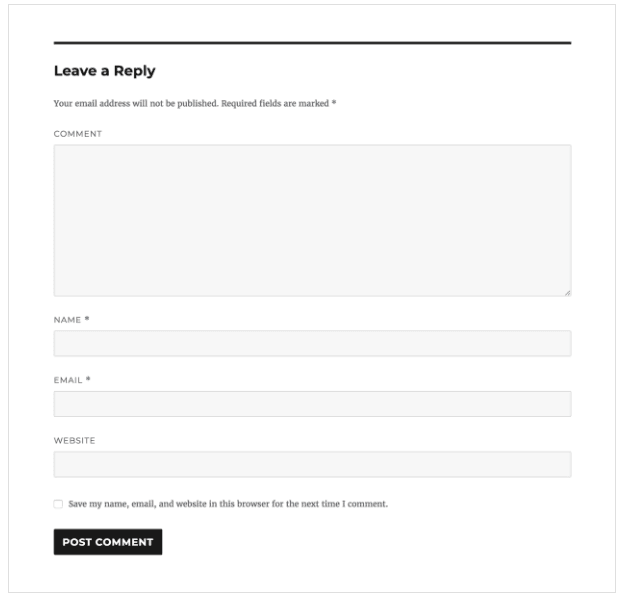 comentarios en WordPress 4.9.6