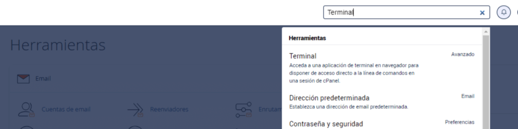 Accede a la consola en cPanel: En tu cPanel, busca la opción para acceder a la terminal o línea de comandos.