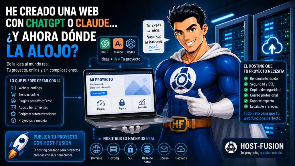 Host-Fusion, el hosting pensado para proyectos creados con IA y para crecer
